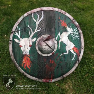 Flaming Stag Shield